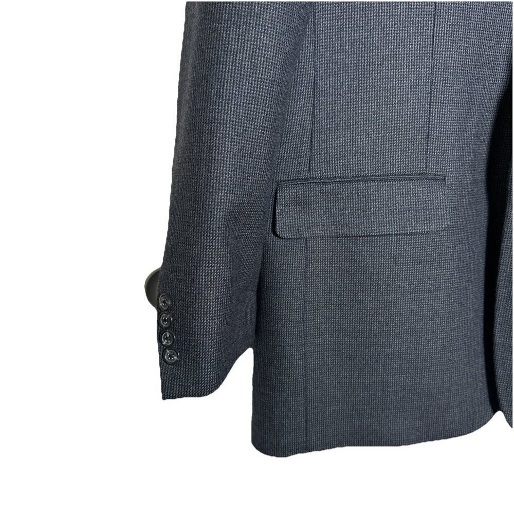 Ralph Lauren Men's Wool Tweed Sport Coat Jacket Sz 44L Herringbone Gray Blazer - Picture 3 of 11